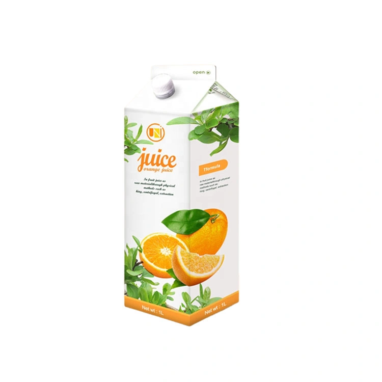 Unipack Eco-Friendly Composite Laminated Cardboard Aseptic Gable Top Pack Filling Juice Milk Carton Box Packaging