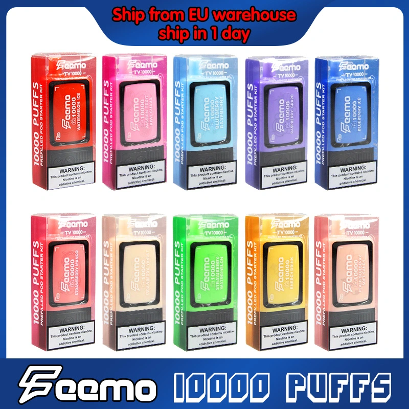 EU Hot Seller Feemo TV Disposable E Cigarette 20ml 10000 Puffs Pod with 5% Nic E-Juice