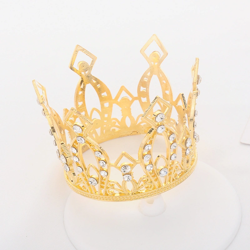 Höhe Floral Volle Krone Strass Kristall Tiara Braut Hochzeit Haar Zubehör