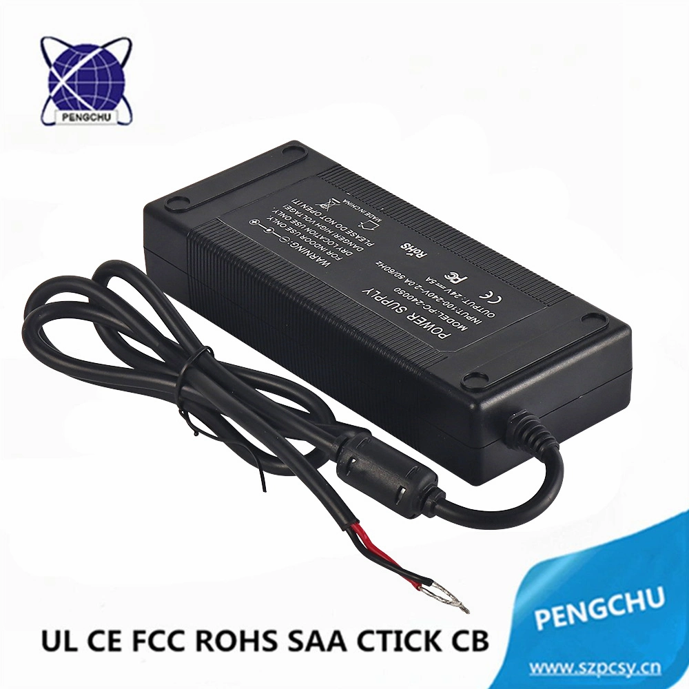 UL CE FCC RoHS SAA CB PSE AC DC Adapter 120W 24V 5A LED Switching Power Supply