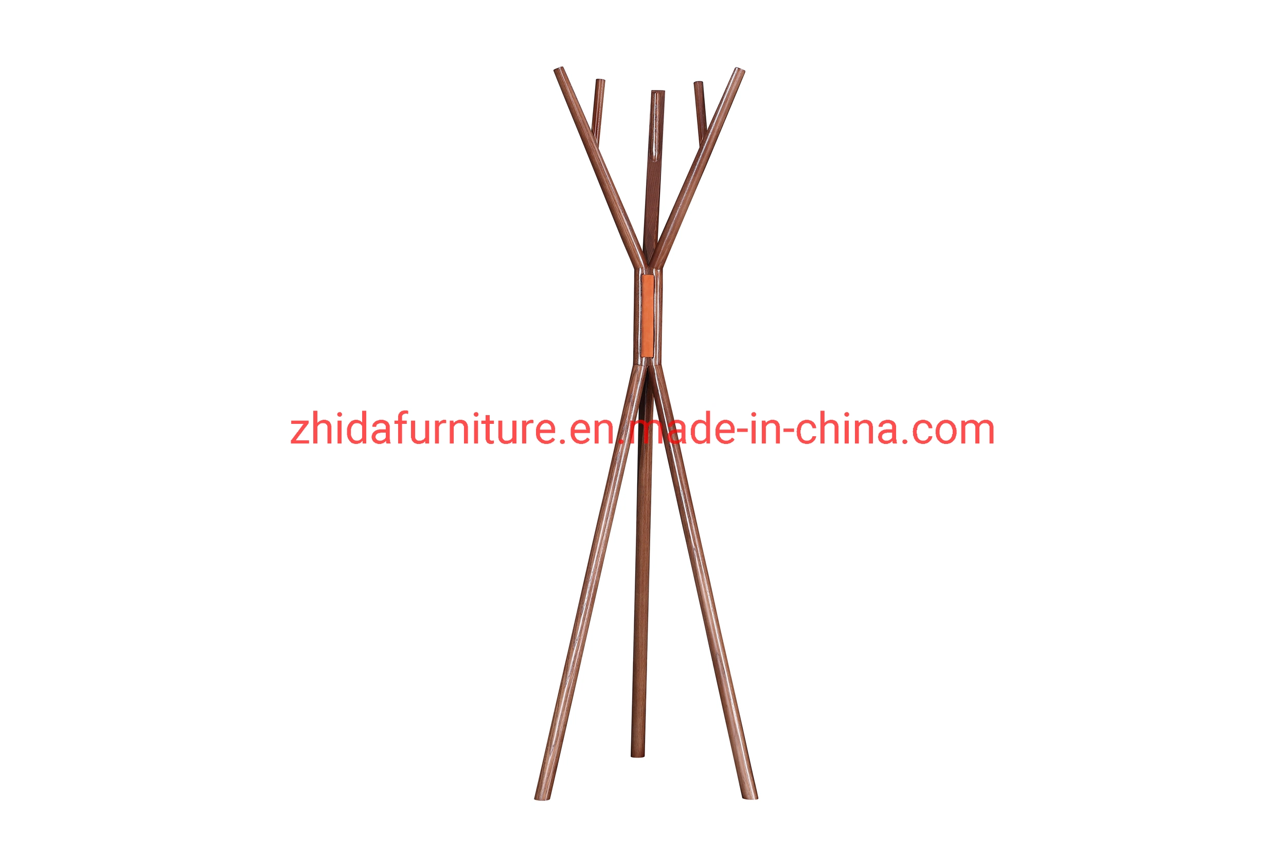 Modern Home Living Room Bedroom Furniture Walnut Wood Hall Clothes Stand Tree Coat Rack for Villa Hotel Apartment Furniture