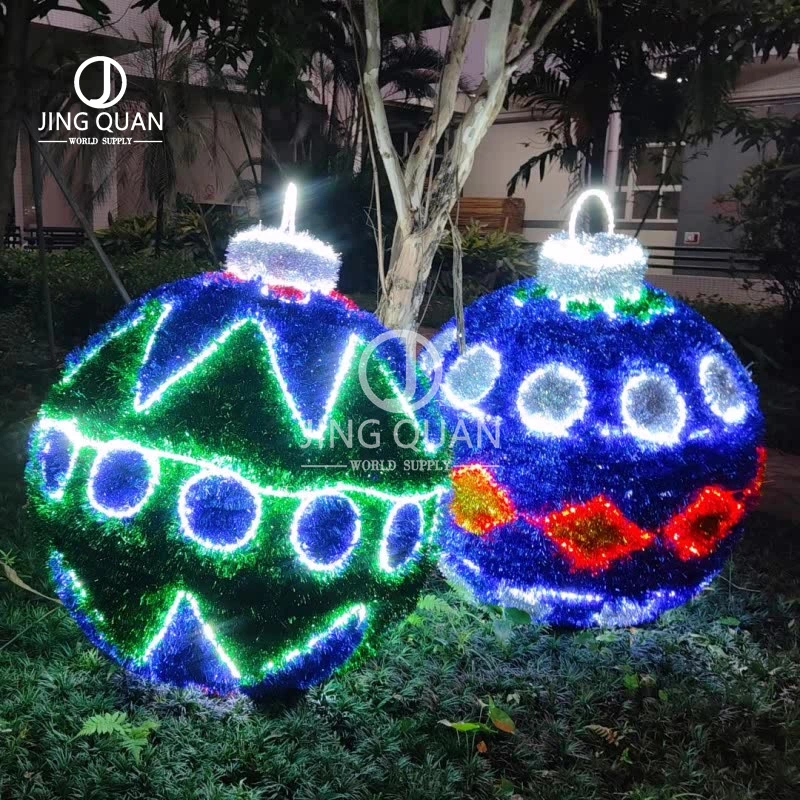 Jardín ornamentos LED bolas Motif luz Light-up Craft Glowing 3D Pantalla de luz de esfera embellecer las lámparas de construcción