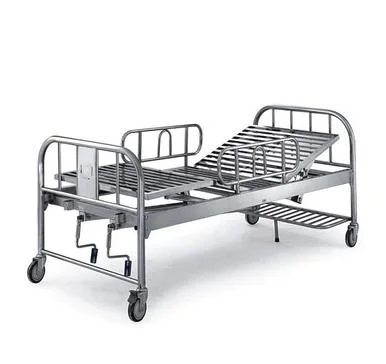 Manual ajustable de acero inoxidable 1 cama metálica de hospital