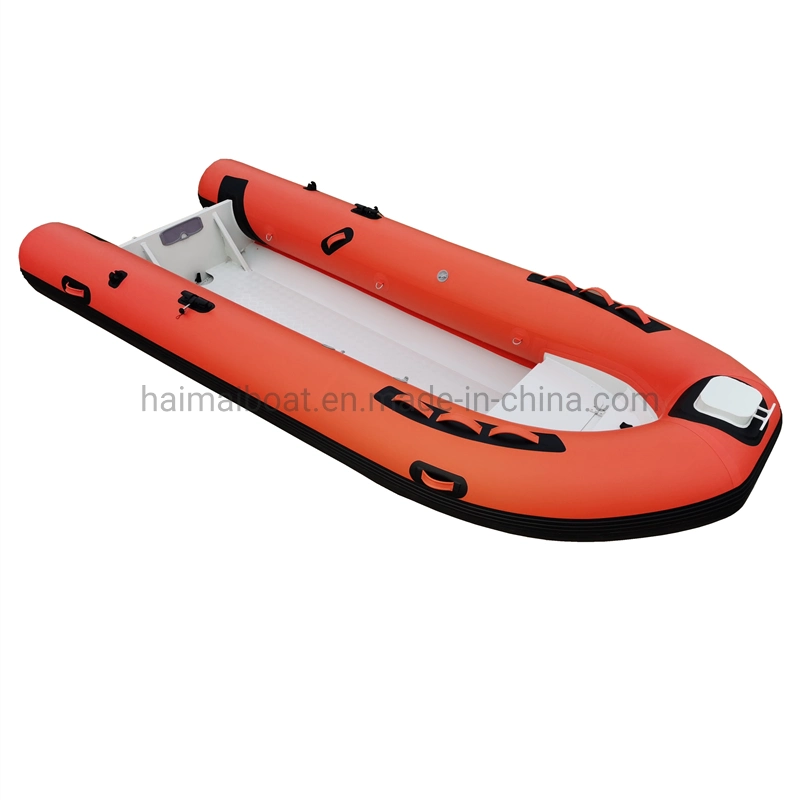 12.8FT 3.9m Aluminum Alloy Rigid Hull Rib Boat Orca Hypalon Inflatable Boat Offshore Rescue Boat Training Boat Speed Boat Motor Boat Outboard Engine Boat