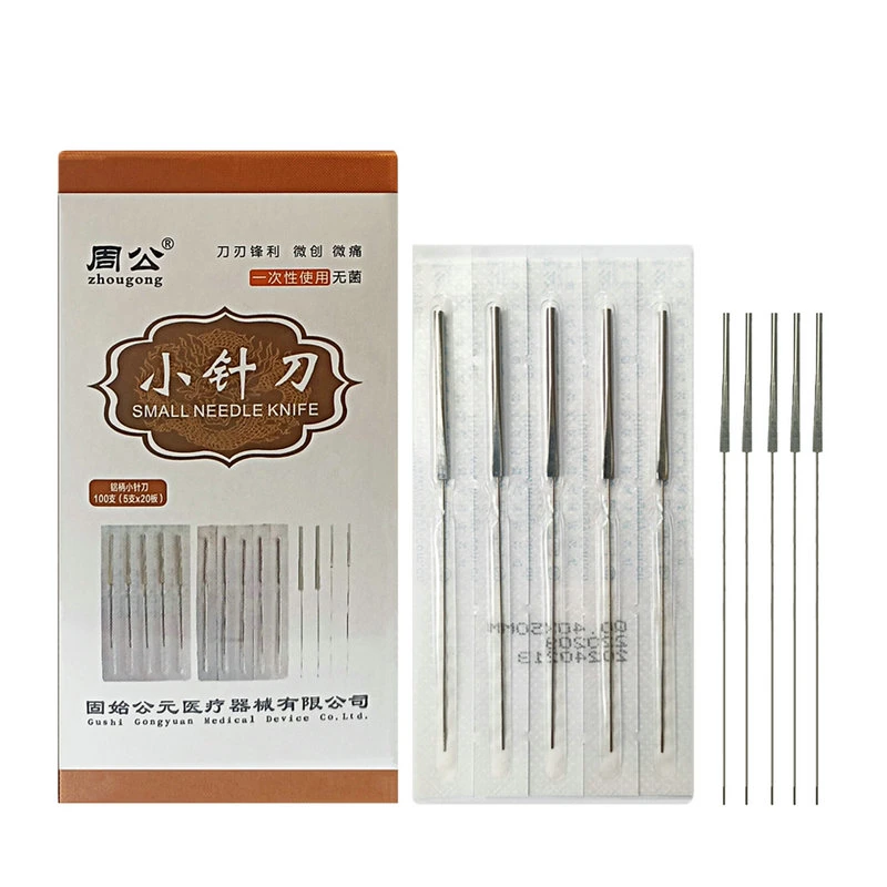 Petite Aiguille aiguille sans le tube d'Acupuncture couteau stérile jetable chinois indolore 100 pcs