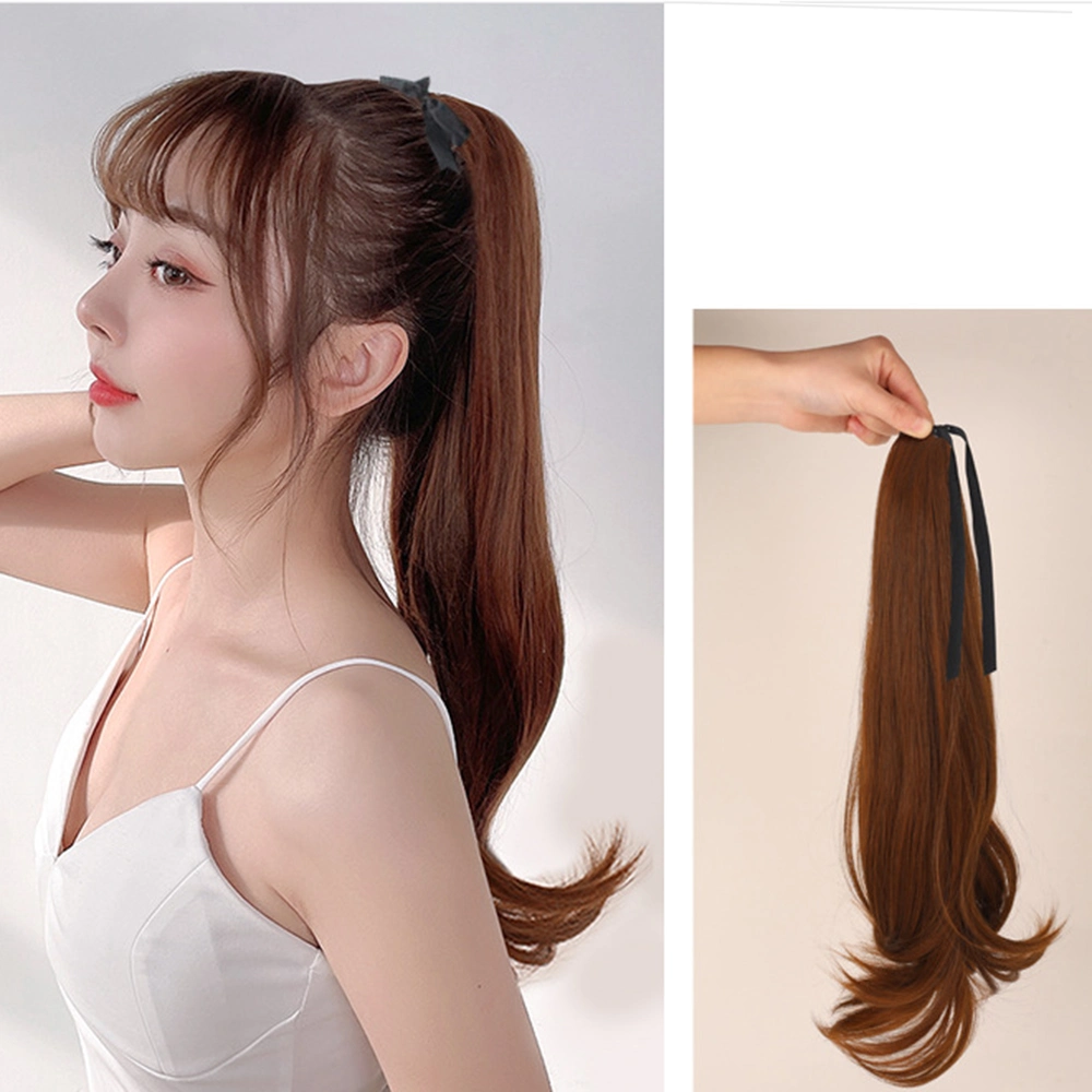 Wholesale/Supplier Human Long Remy Hair Brown Extension Band Tie Hair Wig