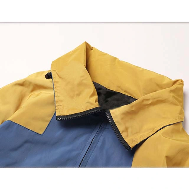 Low MOQ Blue и Yellow Jacket индивидуально Мода повседневная Multi-Pocket Стильный ретро инструмент куртка пальто для женщин