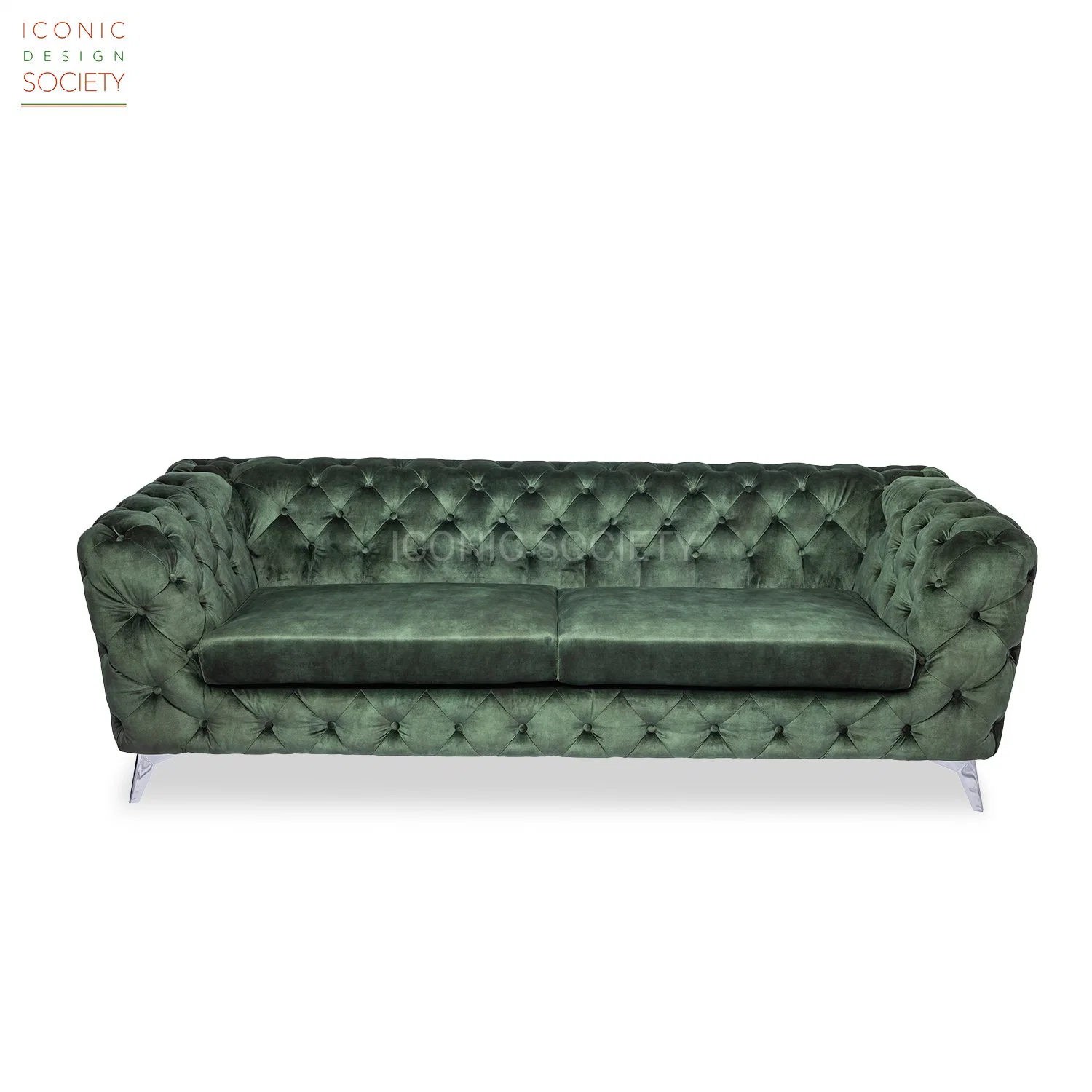 Meubles de salon modernes pour hôtel, luxe, loisirs, canapé Chesterfield capitonné avec boutons, ensemble de canapés en tissu velours.