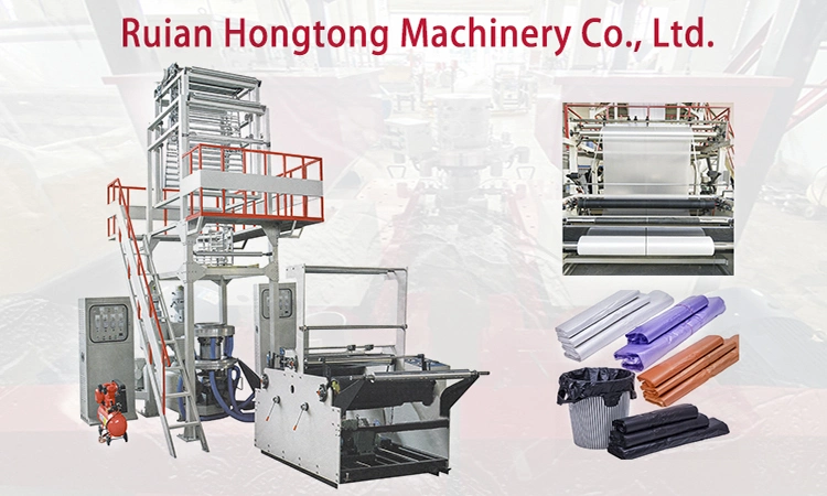 Full Automatic PE Film Blowing Machine with Rotary Die Head and Double Winder