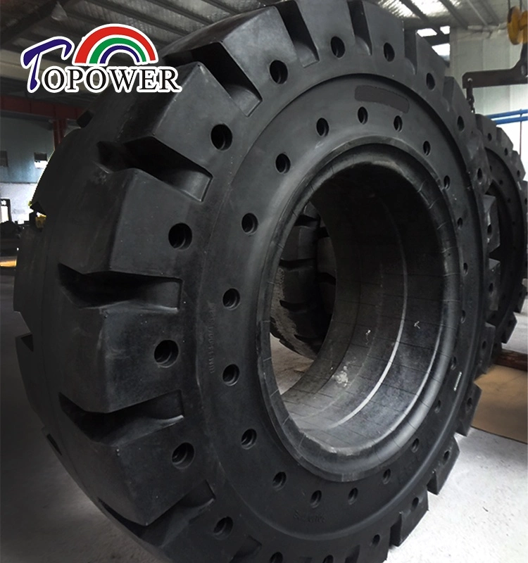 Solid Tubeless Wheel for Loader Gantry Crane Front Crane OTR Tire 23.5-25