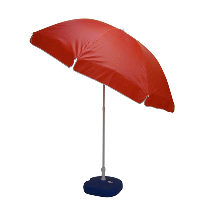 Orange Advertising Outdoor Aluminum Stand Sun Beach Parasol Tilt Beach Umbrella with Storage Bag