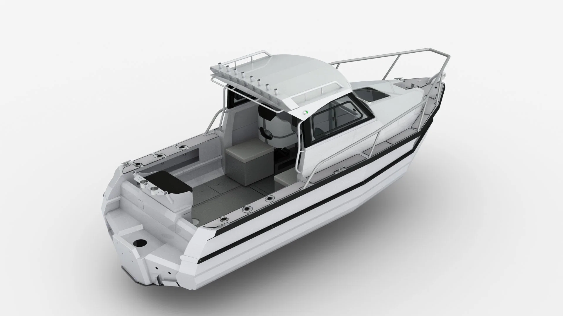 Aluminum Sport Yacht Watercraft Open Cabin Fishing Motor Boat for Leisure