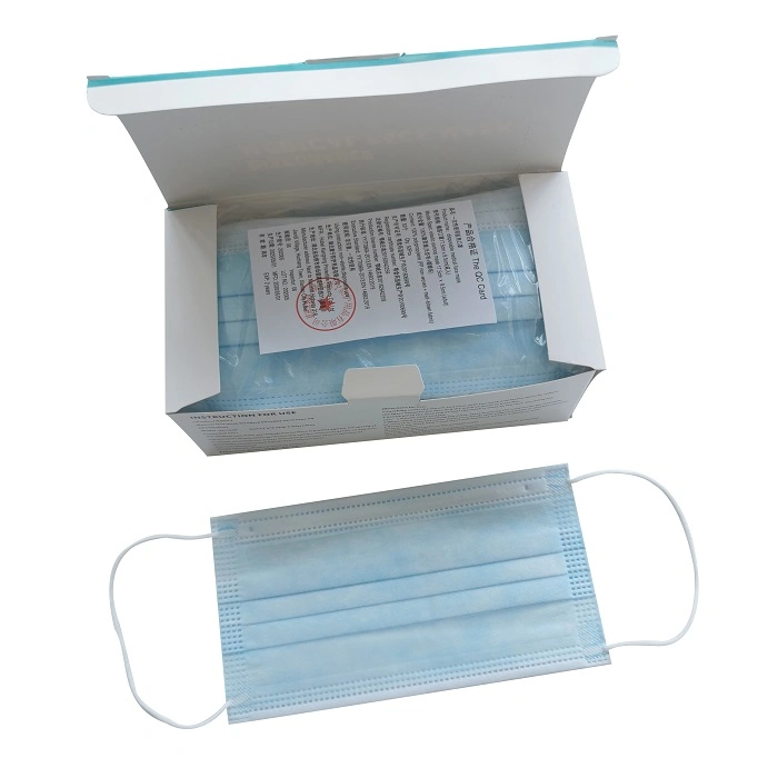 ISO 13485 ce, alimentation médicale certifiée FDA, type à 3 plis IIR Surgical Mask Bfe95 Bfe99 masques médicaux avec contour d'oreille Mascarilla Desechable 3 Pliegues