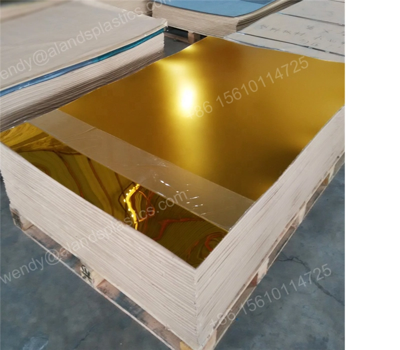 Professional Manufacturer Advertising 3mm 4*6 Gold Pleksi Acrylic Mirror Sheet Acrylic Mirror Sheet