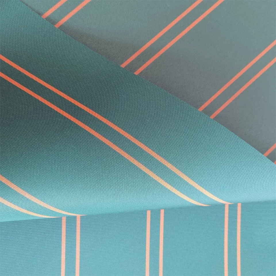 Hohe Farbechtheit 100% Polyester Wasserdichtes Garn Gefärbt Oxford Gestreift Markise Stoff Textil für Outdoor Sonnenschirm Zelt Taschen Regenschirm