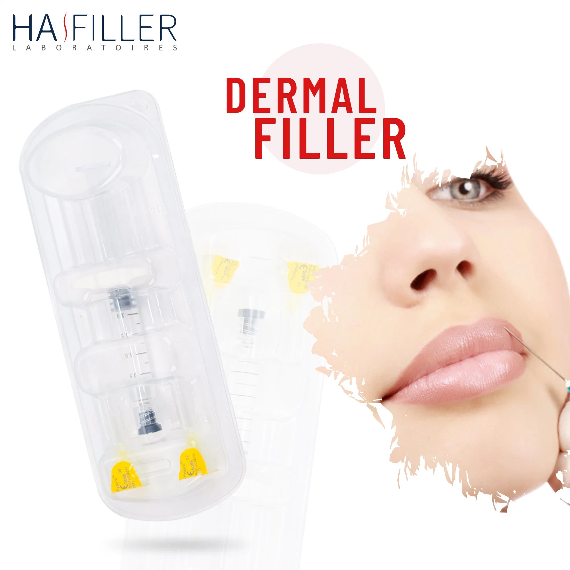 CE Cirugía Plástica 2ml Derm Injectable Hyaluronic Acid Dermal Filler Relleno de seno relleno de ácido Hialurónico relleno de cuerpo relleno Lip Filler