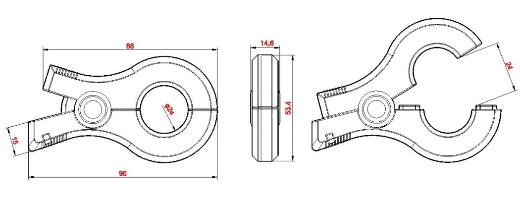 Xh-Sct-S24 Split Transformateur de courant de base CTS 120A 0.33V