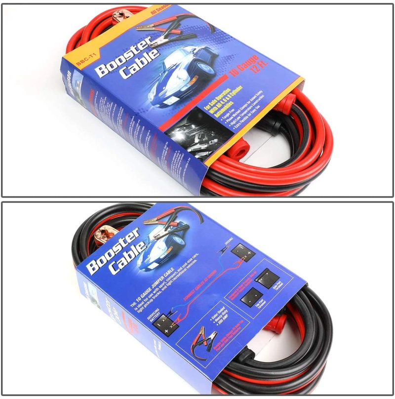 Jumper Battery Cables, Heavy Duty Booster Cable with 500 AMP Clamps, 2.5meters, Black and Red Color