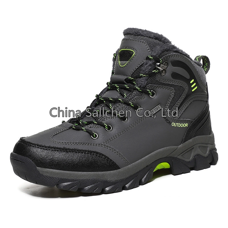 Fur Thickened High Top Outdoor Hiking Shoes Mountaineering Shoes