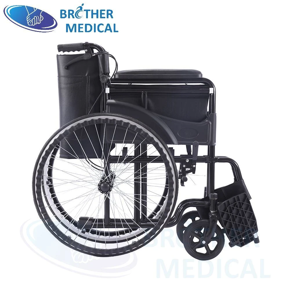 Metal Aluminum Brother Medical Wheelchair with Toilet Chair Plastic High Commode