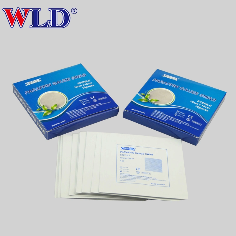 100% Cotton with Logo Printing Sugama, Zhuohe, Wld Blood Bag Paraffin Gauze