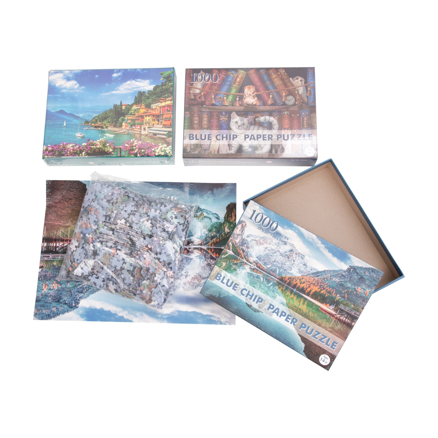 OEM Design 1000 PCS quebra-cabeça Jigsaw Puzzle, High Quality Adults Custom Jigsaw Puzzle