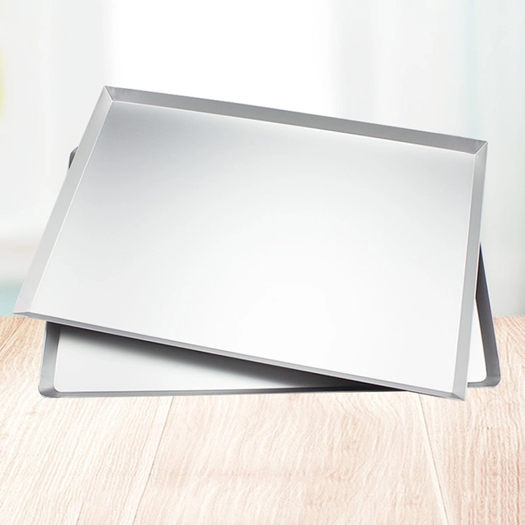 Kitchen Accessories Aluminum Non-Perforated Baking Sheet Round Corner and Right Angle Design