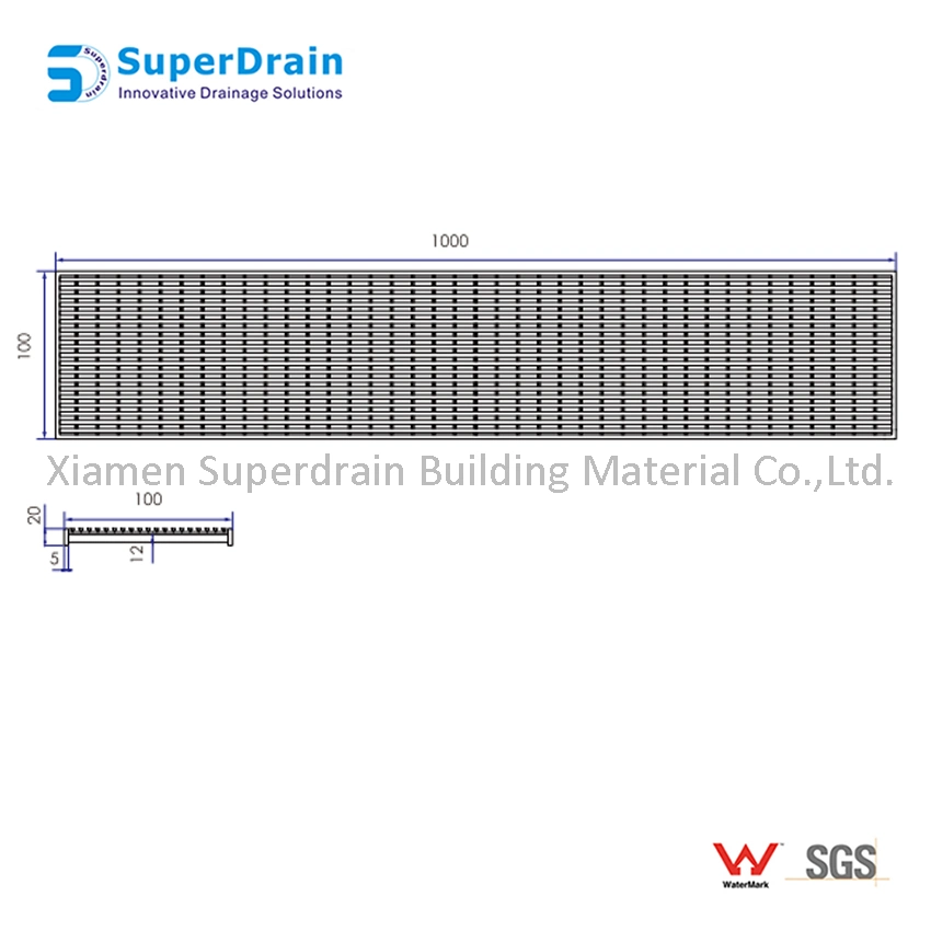 Road Metal Long Floor Drain Drainage Heelguard Wedge Wire Trough Cover