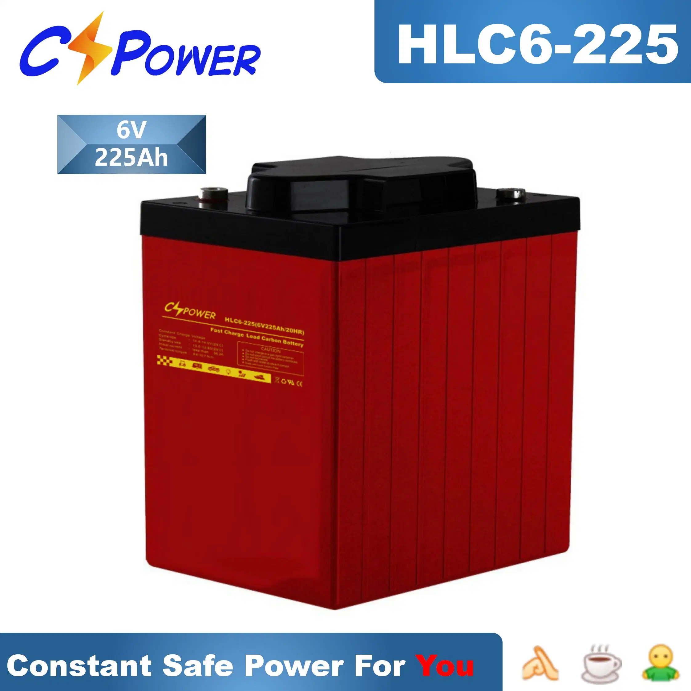 Batería Cspower Hlc Fast-Charge 6-300-de larga duración de batería Lead-Carbon por Solar-Battery /storage battery/energía/Banco de la batería sin mantenimiento