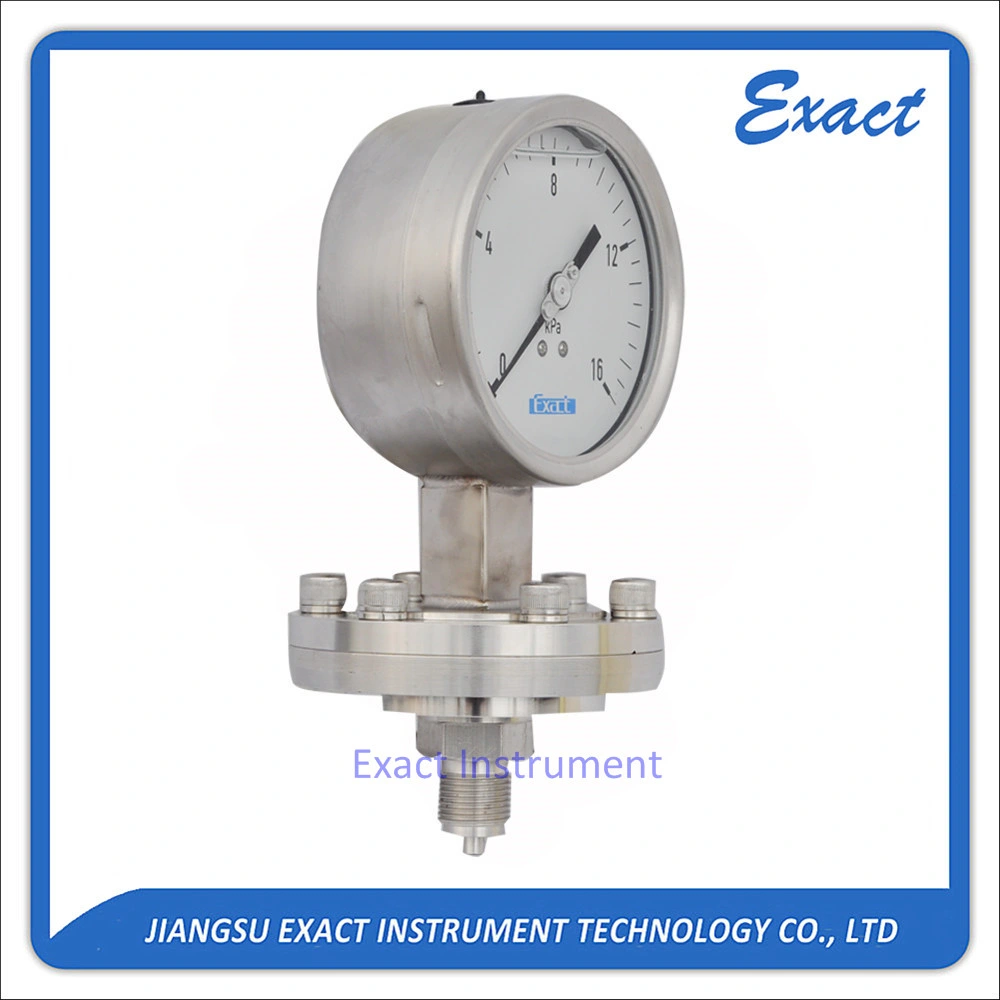 Diaphram Pressure Gauge for Low Pressure Measurement of High Corrsive