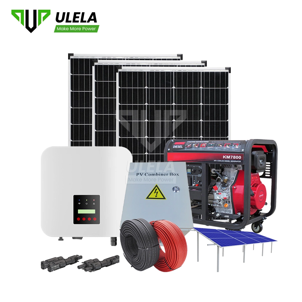 Ulela 700W de energia solar fabricantes do sistema personalizadas OEM Estágio Único Grid Ligado do Sistema PV China PV Geração Diesel System