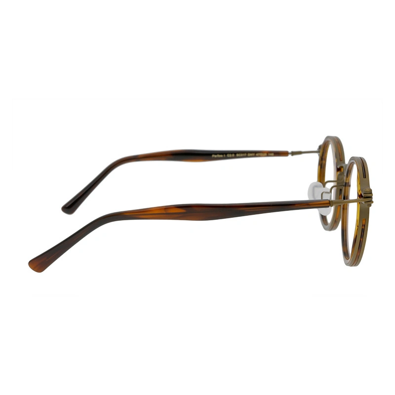 Óculos de titânio High Quality Cheap unissexo Buffalo Horn óculos de titânio Óculos redondos Eyewear moda fabrica quadros de óculos ópticos Design