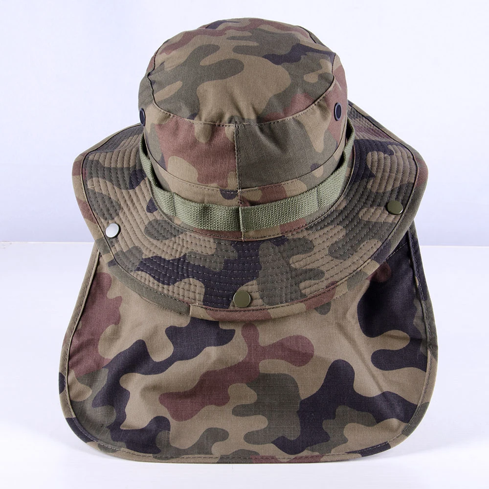 Grand stock d'hommes de chasse tactique de protection solaire Cap Bonnie hat camouflage de randonnée de plein air