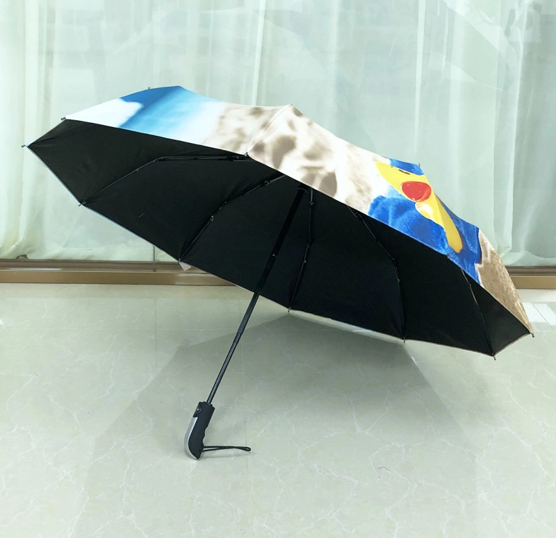 Low MOQ Automatic Travel Umbrella with Custom Print, High quality/High cost performance  Mini Compact UV Protection Dog Umbrella