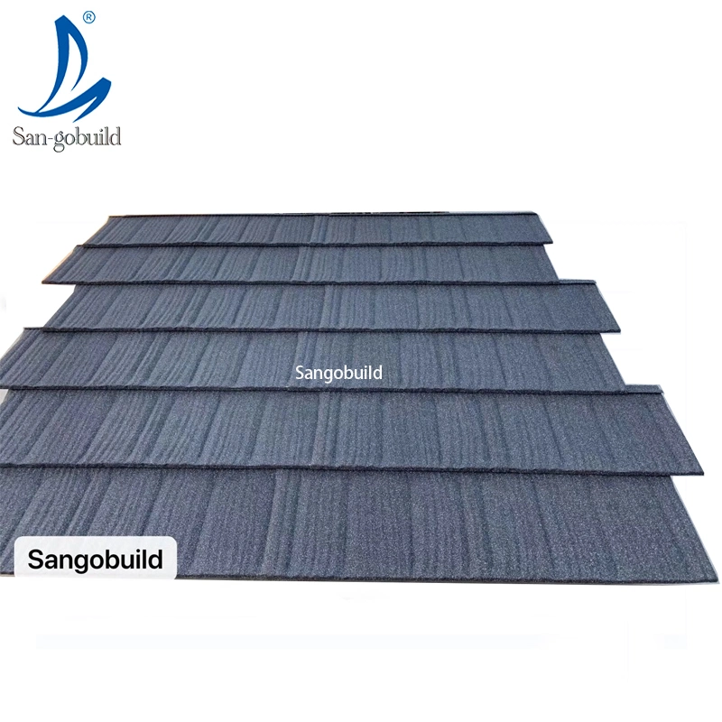 India Decorative Corrugated Aluminum Zinc Stone Coated Metal Roof Tiles for Resort