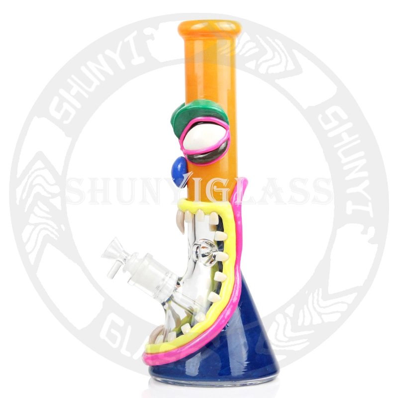 Massive 3D Hand-Printing Luminous Monster Hot Selling Glass Shisha Smoking Water Pipe