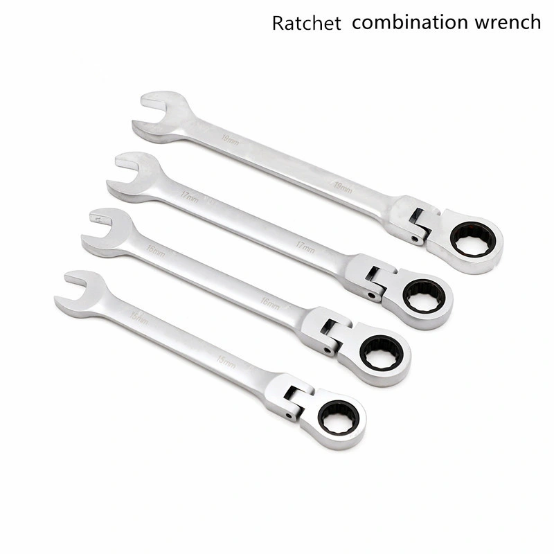 Made of Carbon Steel, Cr-V, Satin Finish, Chrome Plated, Wrench Set, Double-Open End Wrench, Professional Hand Tool, Ratchet Combination Wrench, Spanner Set