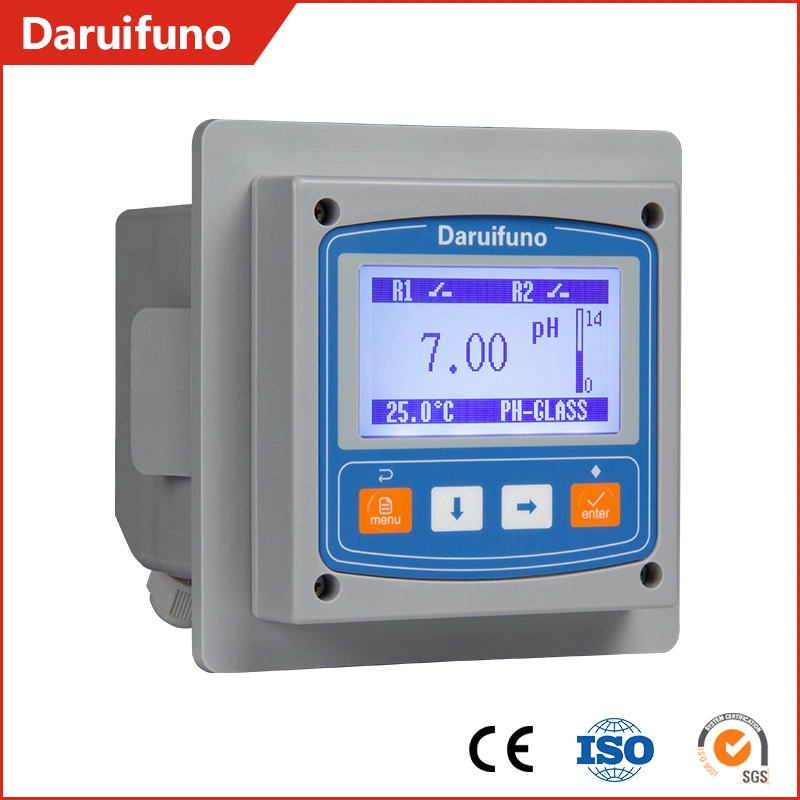 Daruifuno on-line RS485 Controlador Medidor ORP de pH para águas residuais