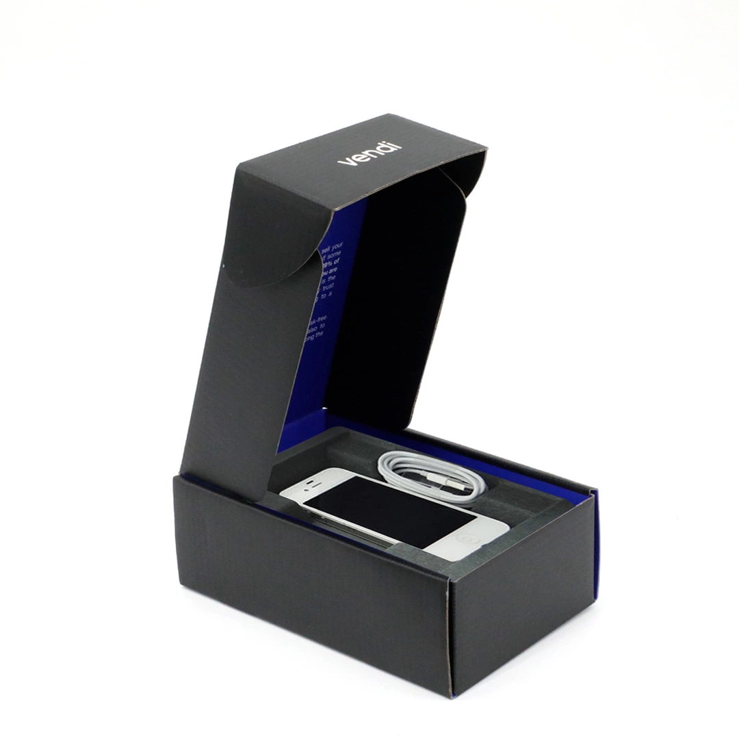 Custom Cell Phone Packaging Navy Shipping Boxes with Custom Design EVA Foam