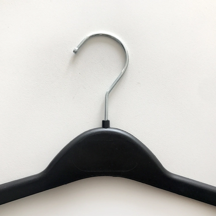 Plastic Top Cloth Rack Hanger for Adult Garment with Metal Hook and Anti-Slip on Shoulder