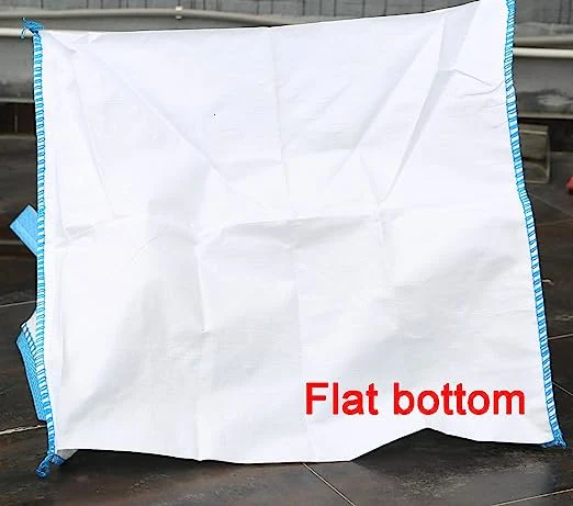 Jumbo FIBC Bulk Bag U Panel One 1 Ton Bag Sand Bag, 35"L X 35"W X 35"H 180 Gallons 1000kg Swl Open Top Flat Bottom Woven Polypropylene Big Bag