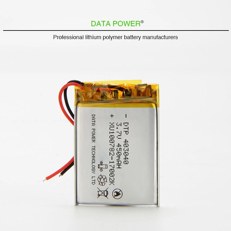 KC IEC62133 batterie Li Ion 403040 3,7V 450mAh homologuée MSDS Batterie Li-polymère pour haut-parleur Bluetooth