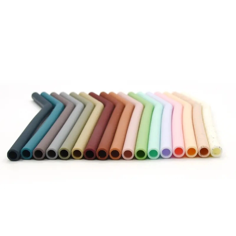 Portable Food Grade Eco Friendly Collapsible Bend Silicone Drinking Reusable Straw