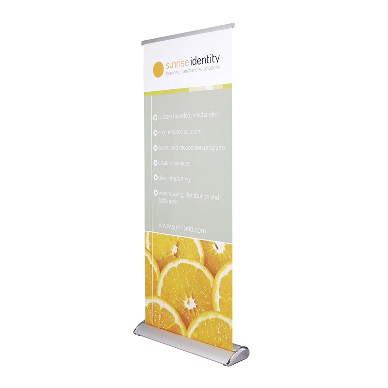 Papel publicitario personalizado Roll up Banner impresión vertical Display Stand