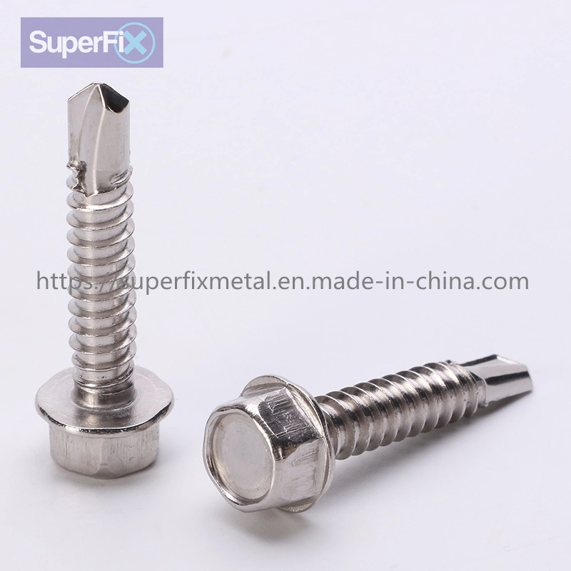 Hexagonal Drill Tail Screw DIN Standard Stainless Steel Fastener Screw Industrial Construction