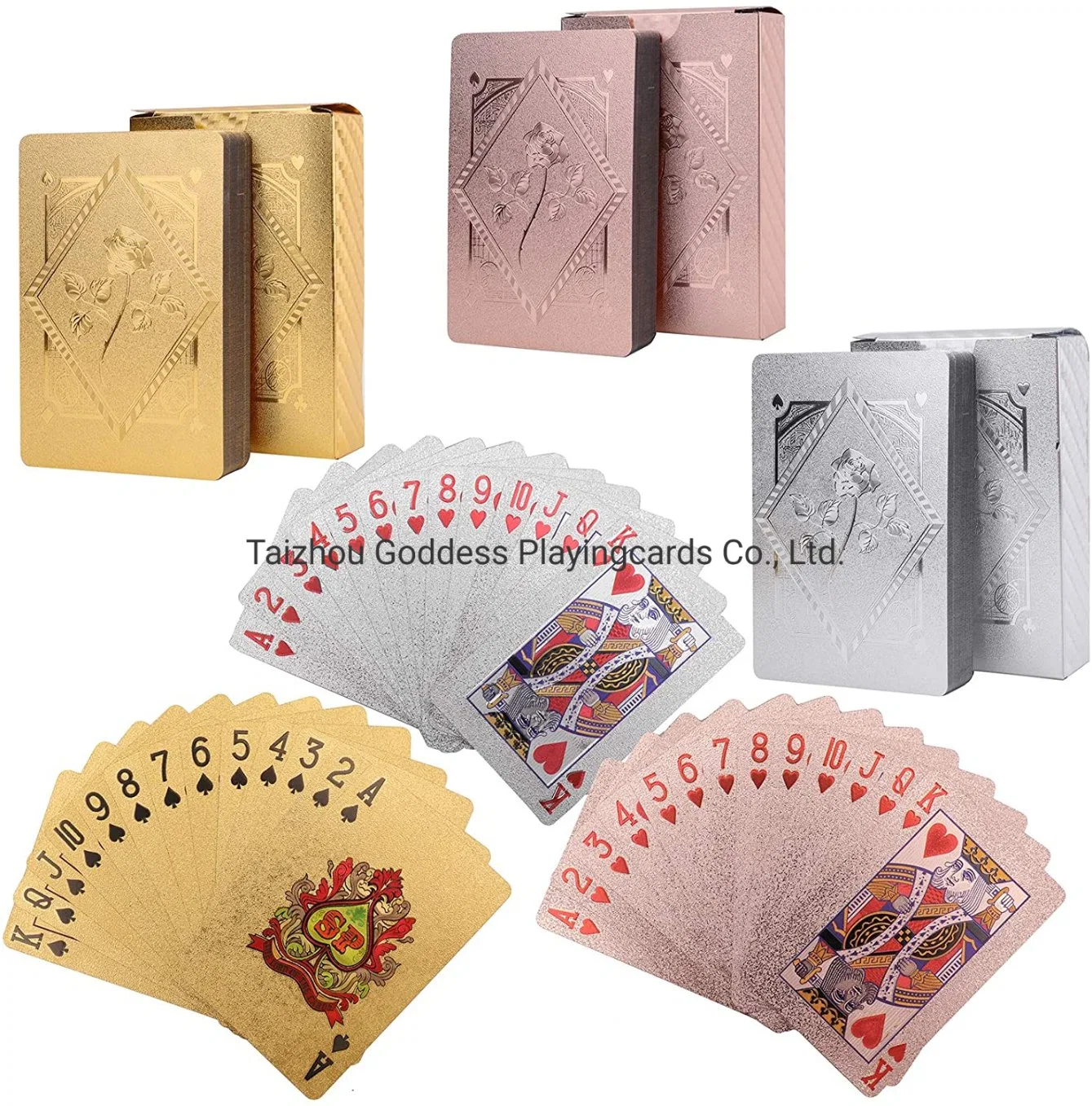 Sliver Playingcards/Rosa Rosa de cartão de reprodução