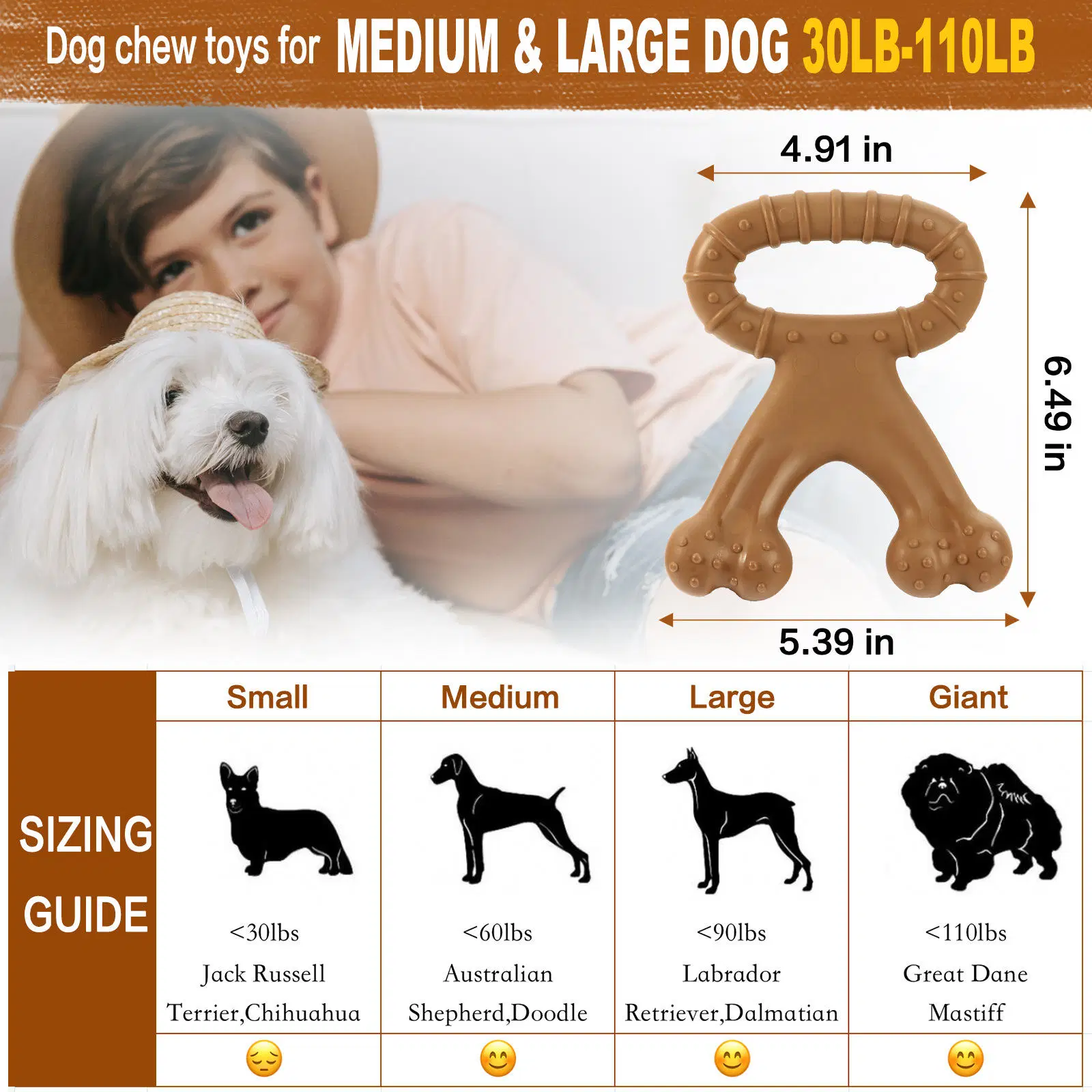 PET Products Nylon Dog forma de hueso dientes de palillo limpio Juguete