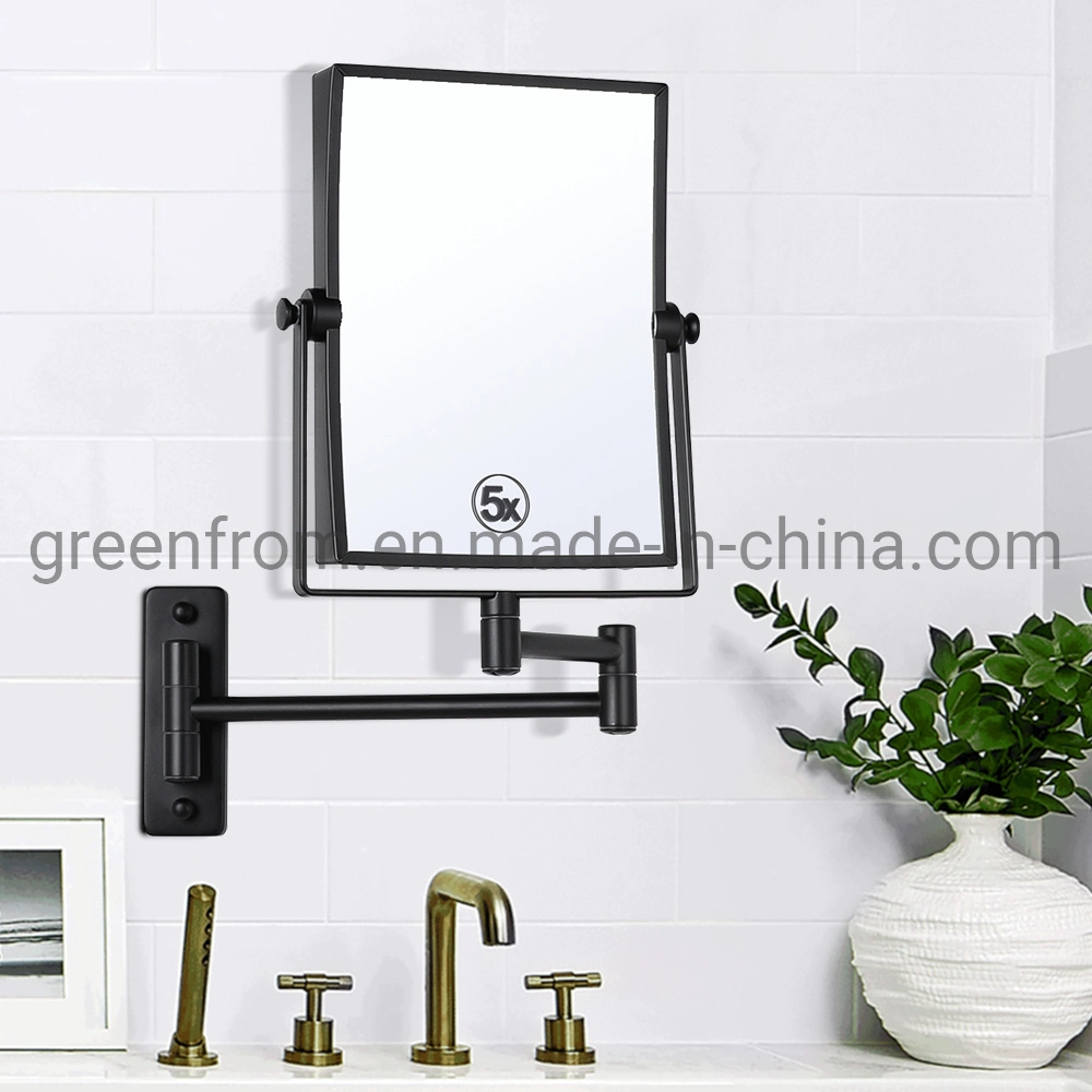 Double Side Wall Mounted Rectangle Mirror with Magnification