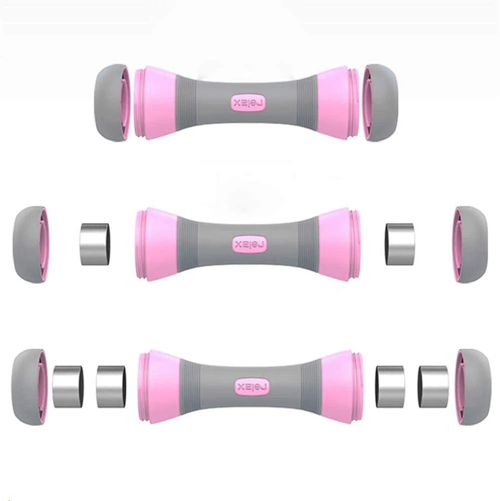 1 par Adjustable dumbbells Equipo de fitness Barbell Tablets fundición Hierro Plástico revestido Yoga Dumbbell dumbbells de plástico 2 kilos a 4kilos Peso Wyz13071