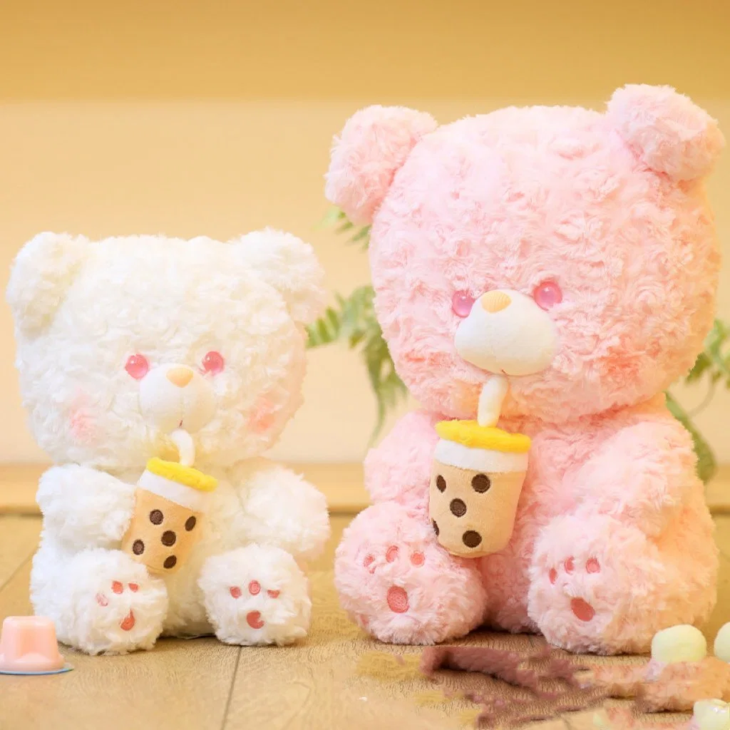 Peluche de animales relleno leche de juguete taza de té muñeca de peluche Regalo de cumpleaños